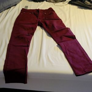 Maroon Levi jeans
